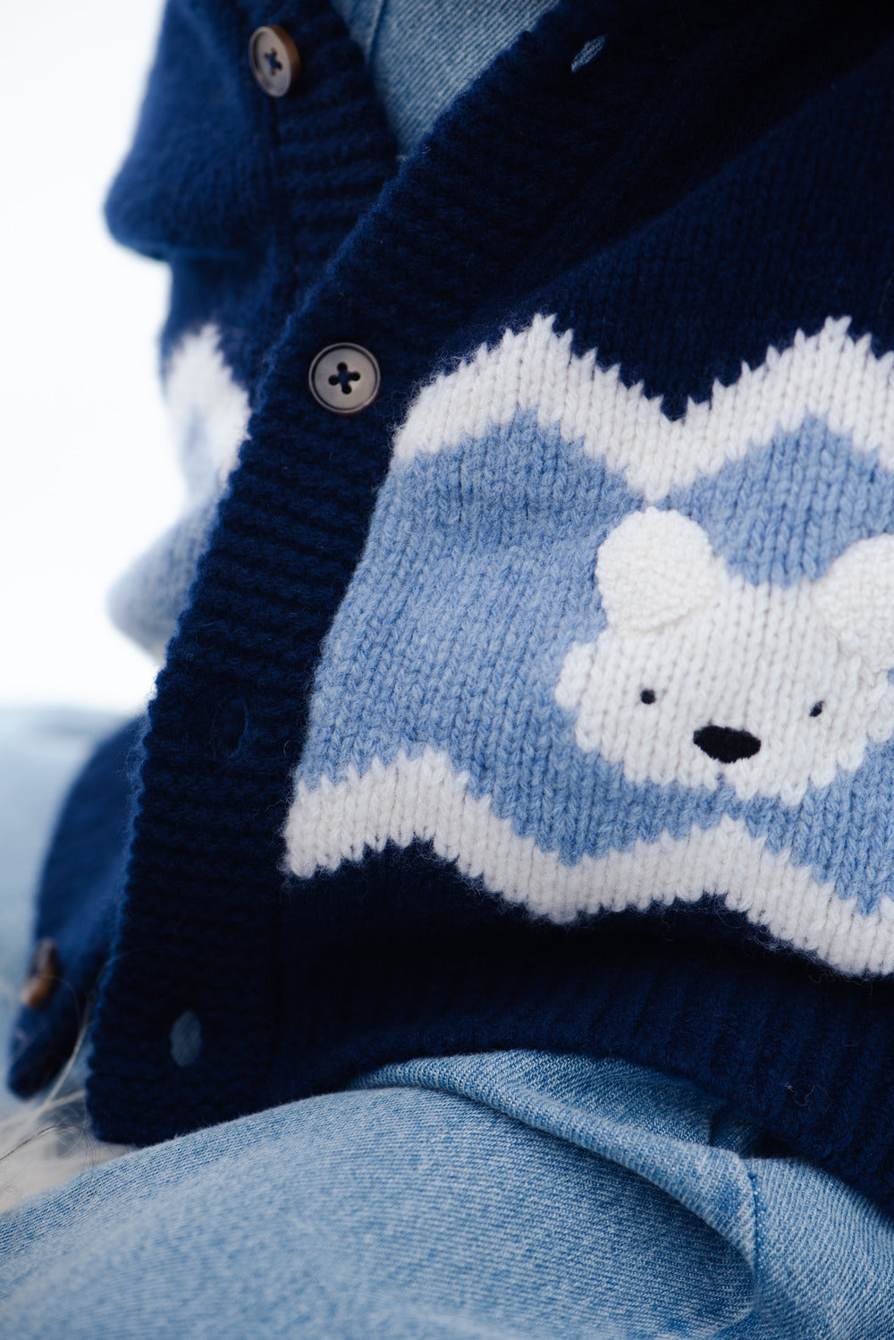 Kwinten Merino Wool Cardigan | Polar Bears